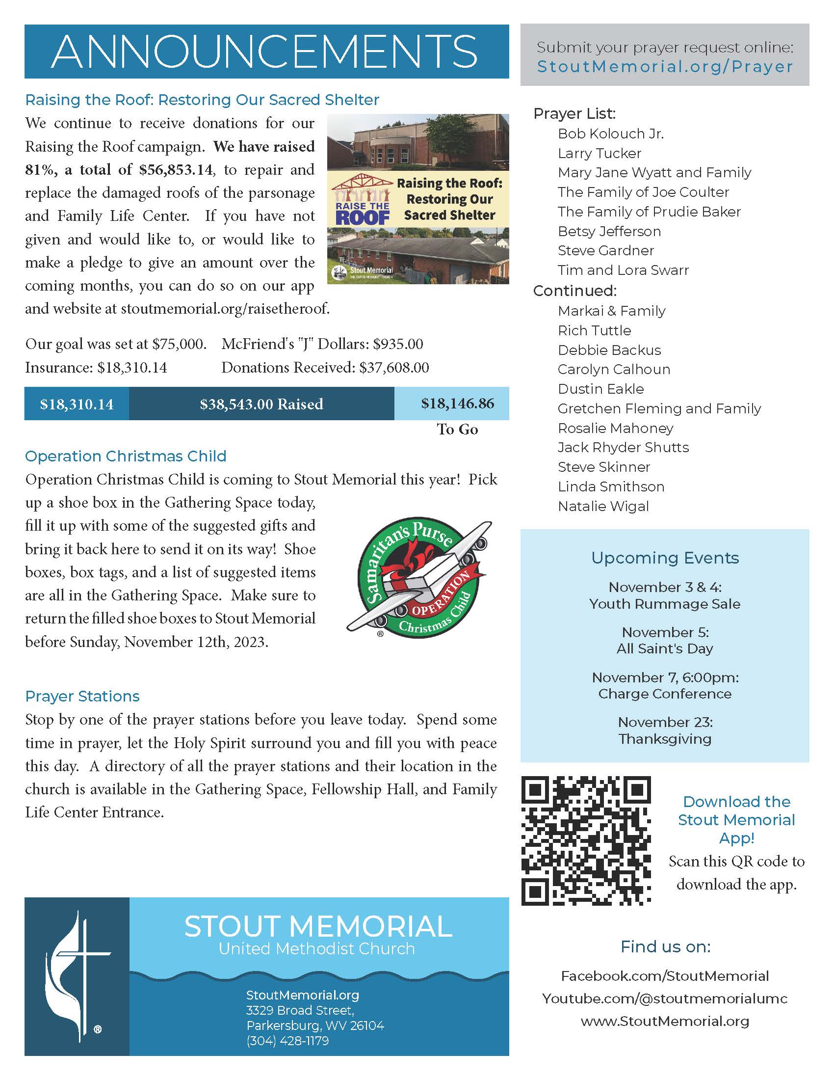 living waters newsletter, rear